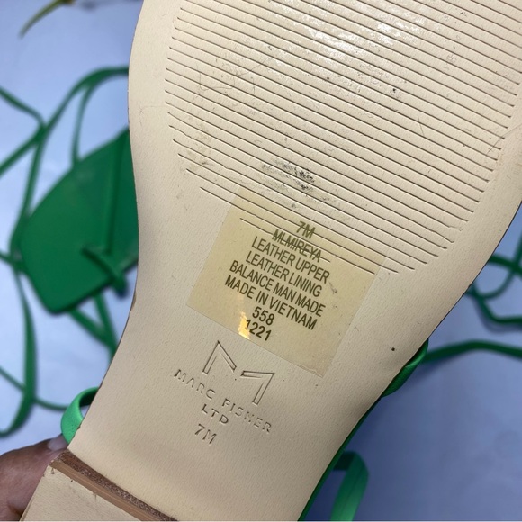 Marc Fisher Womens Mireya Green Ankle Strap Sandals Size 7 - Picture 9 of 16